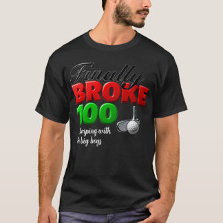 Gretige golfer bereikt sportieve mijlpaal t-shirt