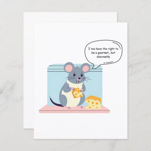 gretige kleine muis (Voorkant / Achterkant)