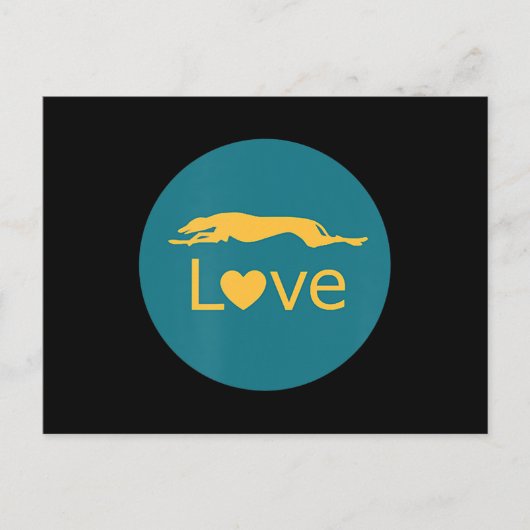 Gretshond liefde na de renbaan briefkaart (Voorkant)