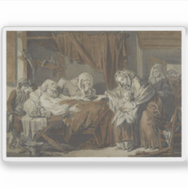 Greuze - De liefdadige vrouw (La Dame de Charité) Sticker