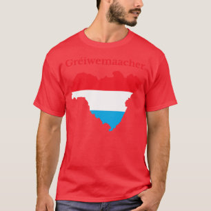 Grevenmacher Kanton Kaart Luxemburg T-shirt