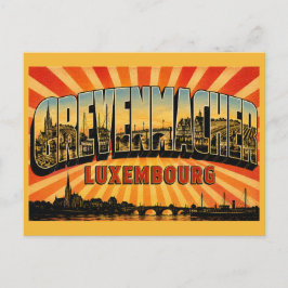 Grevenmacher Luxemburg Moezel rivier Briefkaart