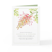 Grevillea aquarel bloem groen wit bruiloft