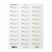 Grevillea botanische waterverf huwelijksreactie etiket (Full Sheet)