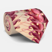 Grevillea Floral Waterverven, cadeau voor vrienden Stropdas (Opgerold)