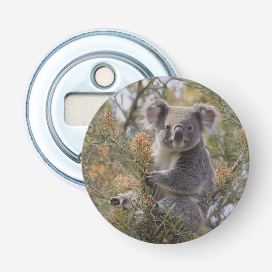 Grevillea Koala Beer, Button Flesopener (Voorkant)