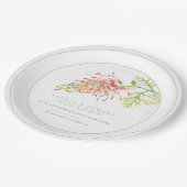 Grevillea waterverf bruin papieren bordje (Gekanteld)