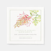 Grevillea waterverf bruin servet (Voorkant)