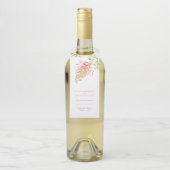 Grevillea waterverf floral bruiloft koraal wit flessenhanger (Op fles)