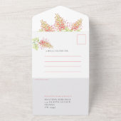 Grevillea waterverf floral bruiloft RSVP All In One Uitnodiging (Buitenkant)