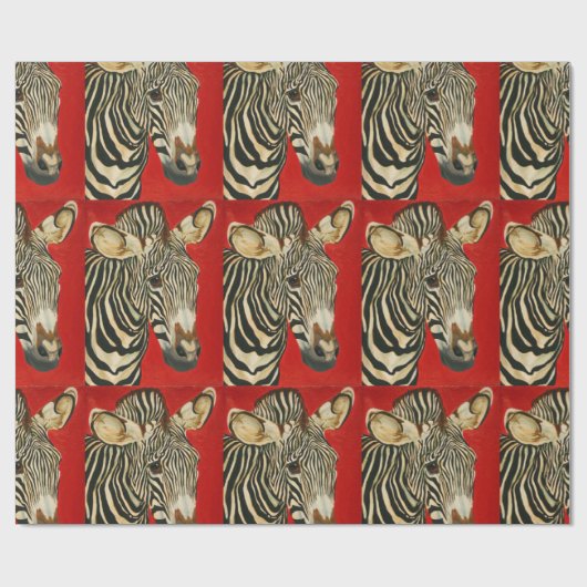 Grevy's Zebra African Wildlife Zoo Animal Art Cadeaupapier (Vlak)