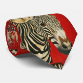 Grevy's Zebra African Wildlife Zoo Animal Art Stropdas (Opgerold)