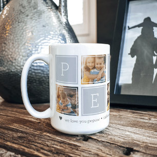 Grey Aangepaste Pepaw 5 Photo Colourblock Collag Koffiemok