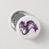 Grey Ace Pride Dragon Ronde Button 3,2 Cm (Voorkant /achterkant)
