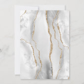 Grey Agate Gold Glitter First Heilige Communie Kaart (Achterkant)