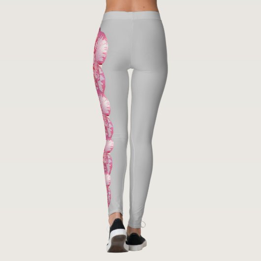 Grey Alabama Camellia State Flower Leggings (Achterkant)