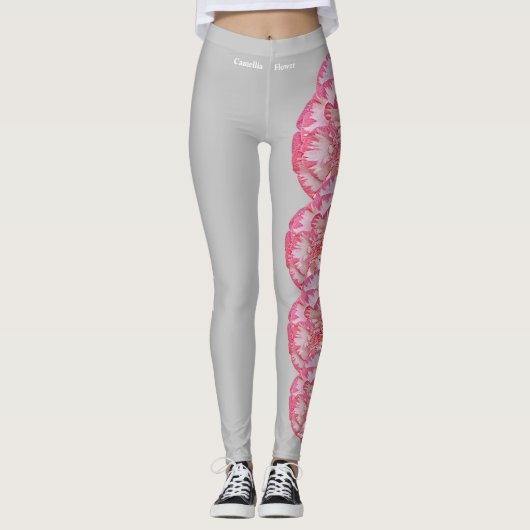 Grey Alabama Camellia State Flower Leggings (Voorkant)