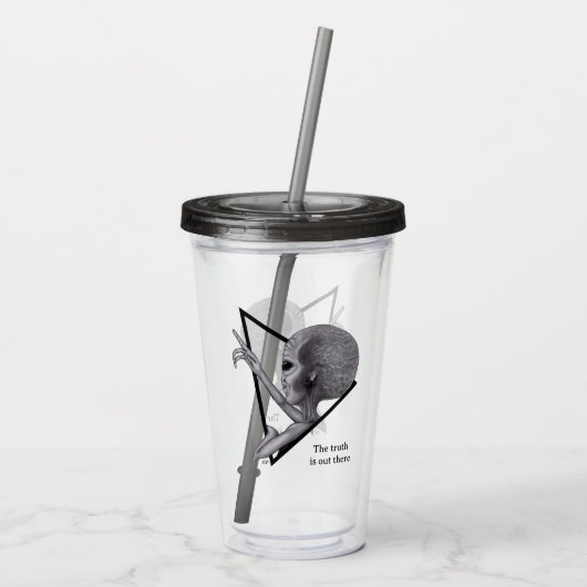 Grey Alien, de waarheid is er Acryl Drinkbeker (Achterkant)