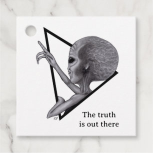 Grey Alien, de waarheid is er Bedankjes Labels