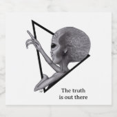 Grey Alien, de waarheid is er Bier Etiket (Enkel label)