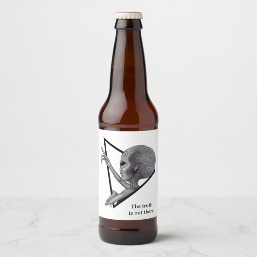 Grey Alien, de waarheid is er Bier Etiket (Voorkant)