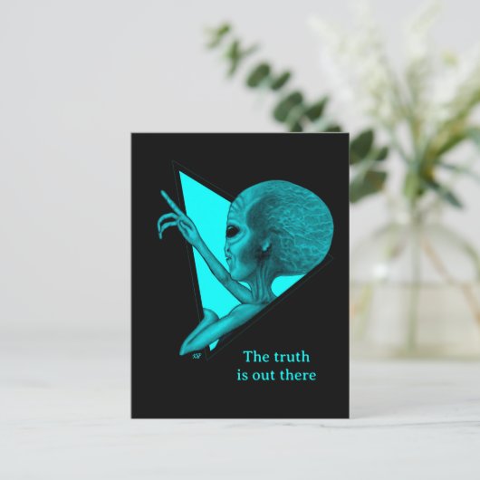 Grey Alien, de waarheid is er Briefkaart (Staand voorkant)