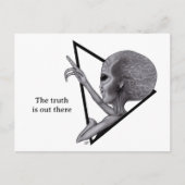 Grey Alien, de waarheid is er Briefkaart (Voorkant)