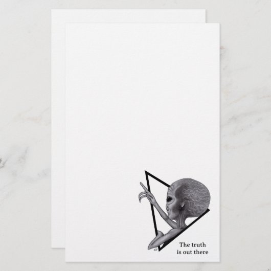 Grey Alien, de waarheid is er Briefpapier (Voorkant / Achterkant)