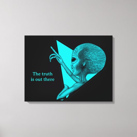 Grey Alien, de waarheid is er Canvas Afdruk (Voorkant)
