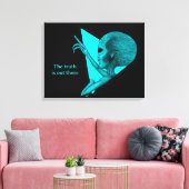Grey Alien, de waarheid is er Canvas Afdruk (Insitu (Woonkamer))