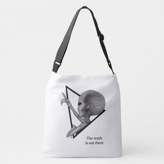 Grey Alien, de waarheid is er Crossbody Tas (Achterkant)