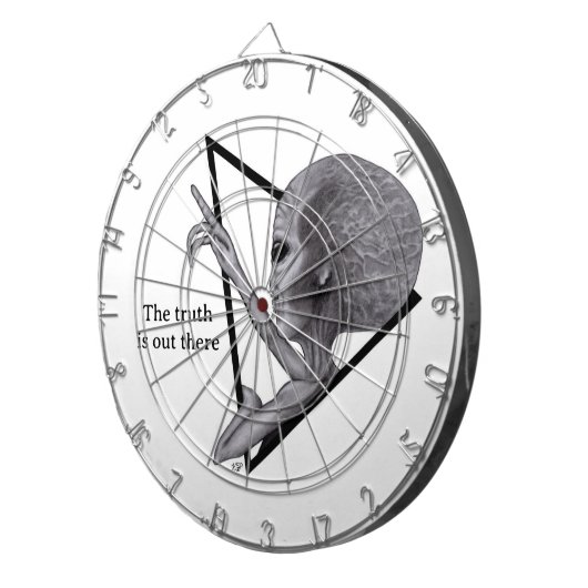 Grey Alien, de waarheid is er Dartbord (Voorkant Rechts)