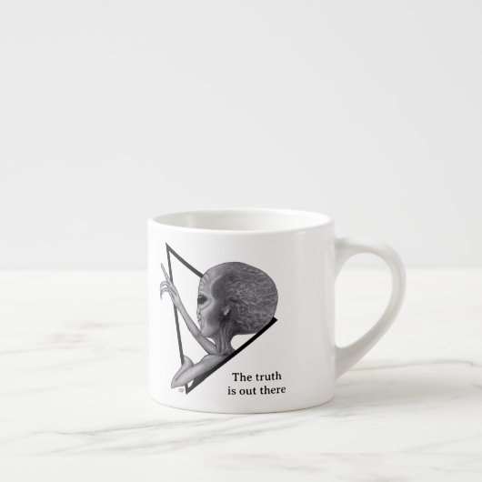 Grey Alien, de waarheid is er Espresso Kop (Rechts)