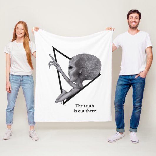 Grey Alien, de waarheid is er Fleece Deken (In situ)