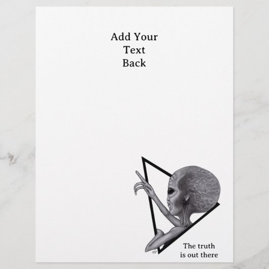 Grey Alien, de waarheid is er Flyer (Achterkant)