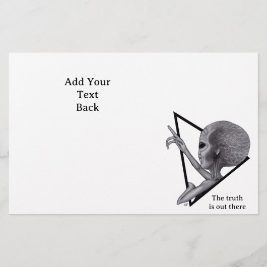 Grey Alien, de waarheid is er Flyer (Achterkant)