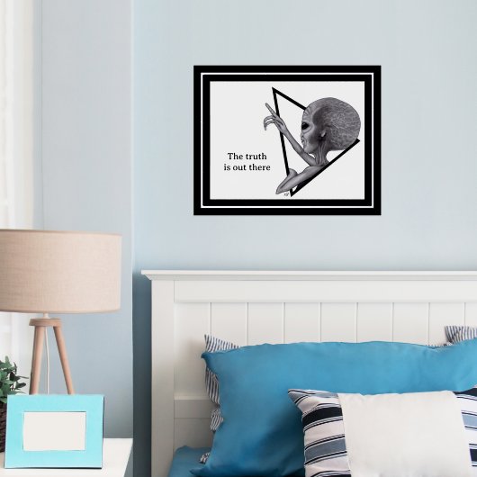 Grey Alien, de waarheid is er Folie Afdrukken (Insitu (Slaapkamer))