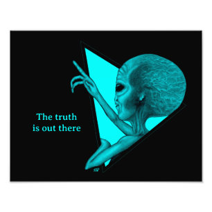 Grey Alien, de waarheid is er Foto Afdruk