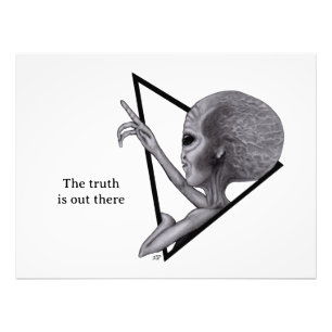 Grey Alien, de waarheid is er Foto Afdruk