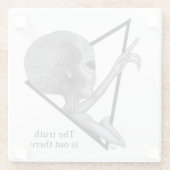 Grey Alien, de waarheid is er Glazen Onderzetter (Achterkant)