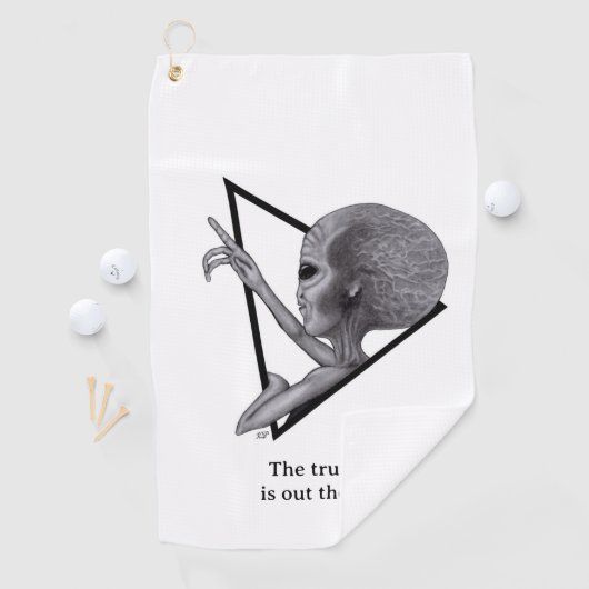 Grey Alien, de waarheid is er Golfhanddoek (Insitu)