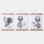 Grey Alien, de waarheid is er Hangend Wandkleed (Driedubbel)
