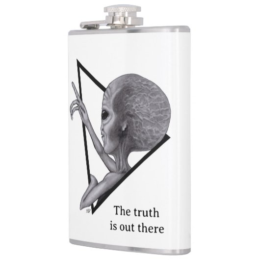 Grey Alien, de waarheid is er Heupfles (Links)