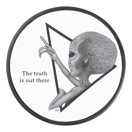 Grey Alien, de waarheid is er Hockey Puck (Voorkant)