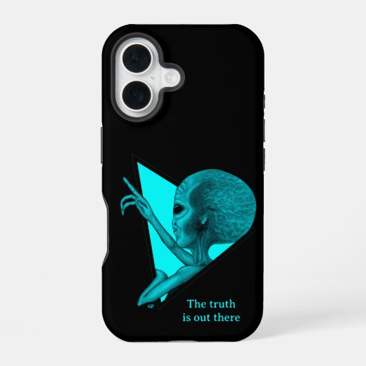 Grey Alien, de waarheid is er iPhone 16 Hoesje (Achterkant)