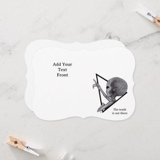 Grey Alien, de waarheid is er Kaart (Voorkant / Achterkant in situ)