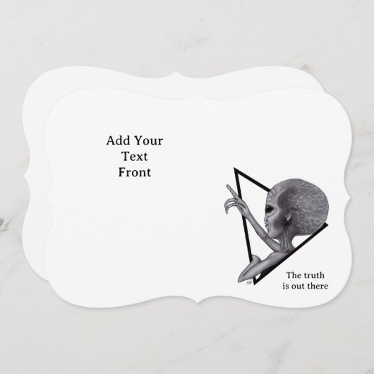 Grey Alien, de waarheid is er Kaart (Voorkant / Achterkant)