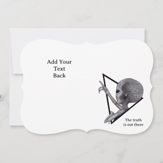 Grey Alien, de waarheid is er Kaart (Achterkant)