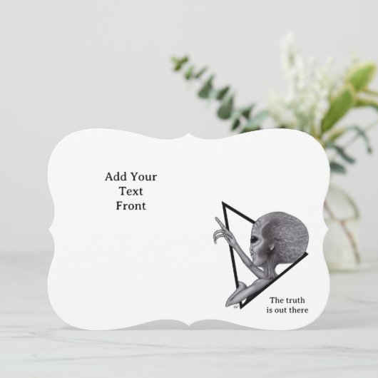 Grey Alien, de waarheid is er Kaart (Staand voorkant)