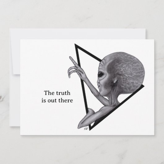 Grey Alien, de waarheid is er Kaart (Voorkant)
